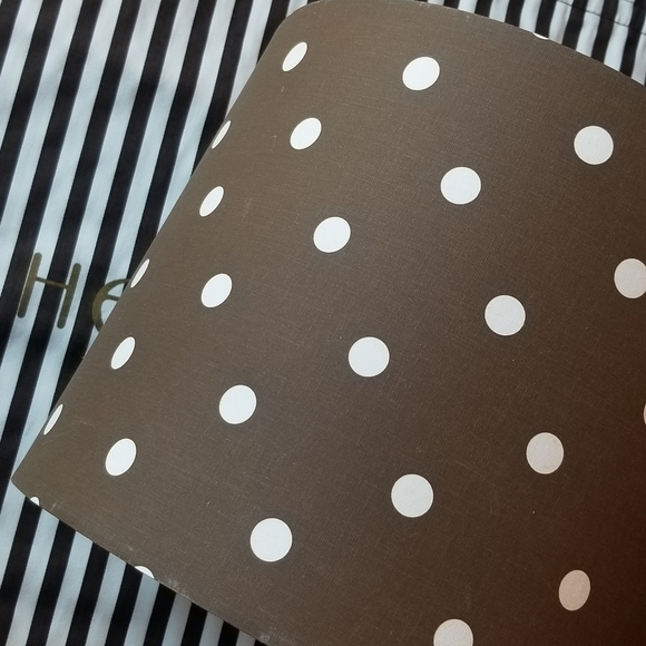 ❗Henri Bendel Style Brown White Polka Dot Lamp Shade❗ - Picture 3 of 7